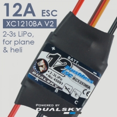 XC1210BA V2, ESC 12A, 2-3s LiPo, for plane & heli