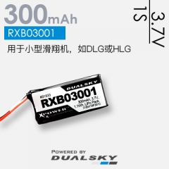 RXB03001, 3.7V, 300mAh, 30C, JR plug, For DLG，Receiver LiPo batteries