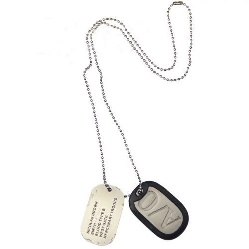 GANGSTA Nicolas Brown Dog Tag Replica