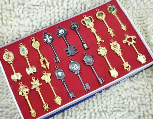Fairy Tail 18 Golden Zodiac Keys Pendant
