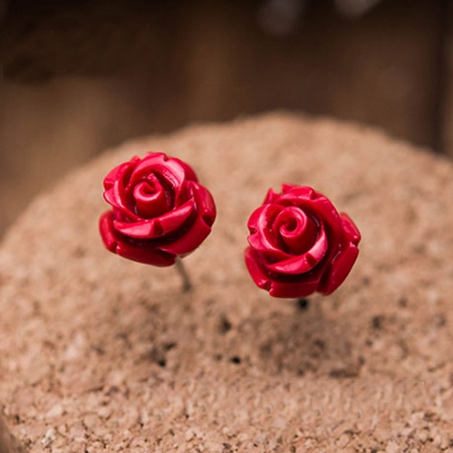 Sailor Moon Makoto Kino Rose Earrings