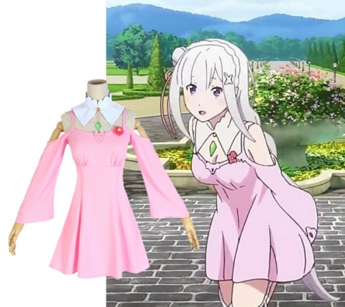 Re:Zero Starting Life in Another World Emilia Pink Dress