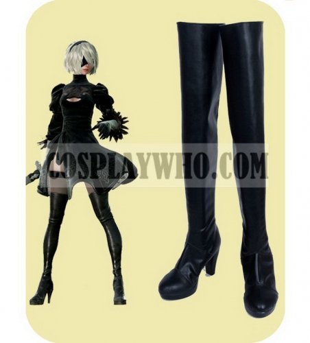NieR: Automata 2B Cosplay PU Leather Boots