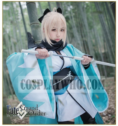 Fate/Grand Order Ascension Stage 3 Souji Okita Sakura Saber Cosplay Kimono