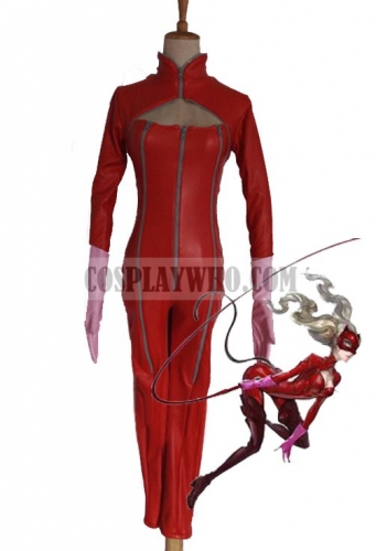 Persona 5  Ann Takamaki Red Latex Catsuit Cosplay