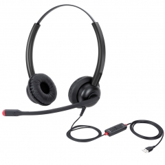 H360B USB Computer Headset with Microphone Noise Cancelling In-line Audio C...