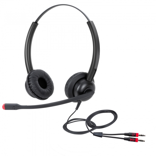 H360duo-2x3.5red Computer Headset Noise Cancelling Mic
