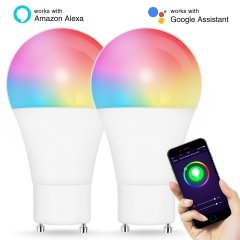 LOHAS LED Smart Bulb Work with Alexa and Google Home,GU24 9W, Multicolor