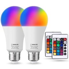 LOHAS LED RGB Bulb Dimmable by Controller,A19 E26 10W,Daylight&Multicolored(Buy @amazon code: 50JCFRLU)