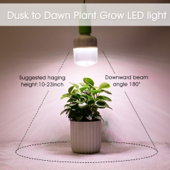 LOHAS Light Sensor bulb, Dusk-to-Dawn Grow Light, E26 16W, Cool White 6000K