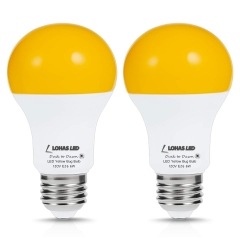 LOHAS Light Sensor bulb, Dusk-to-Dawn Amber Yellow LED, A19  6W