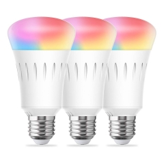 LOHAS Smart LED Bulb, A19 E26 810LM 60W Equivalent(9W), RGB, Dimmable, Daylight Warm, Alexa, Google Home and Siri Compatible(3Pack)