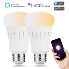 LOHAS LED Smart Bulb Work with Alexa and Google Home,A19 E26 9W, Tunable White (2000K - 6500K)