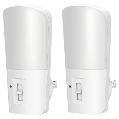 LOHAS Dimmable Night Light, Plug in Light Dusk to Dawn, Daylight 5000K, 2 Pack