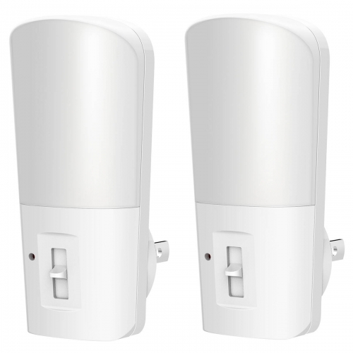 LOHAS Dimmable Night Light, Plug in Light Dusk to Dawn, Daylight 5000K, 2 Pack