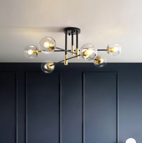 6 Light Modern Mid Centuries Chandelier,Sputnik Chandelier for Kitchen