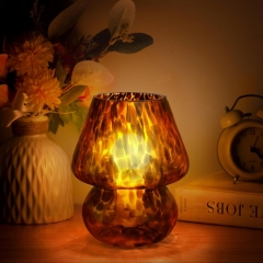 Flame Pattern Mushroom Lamp Perfect Desk Lamp for Home Decor