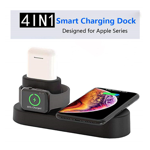 4 in 1 Wireless Charger Stand Dock with USB Adapter