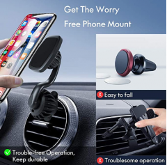 2020 Best Upgraded CLAMP Unobstructed [6 Strong Magnets] Cell Phone Holder