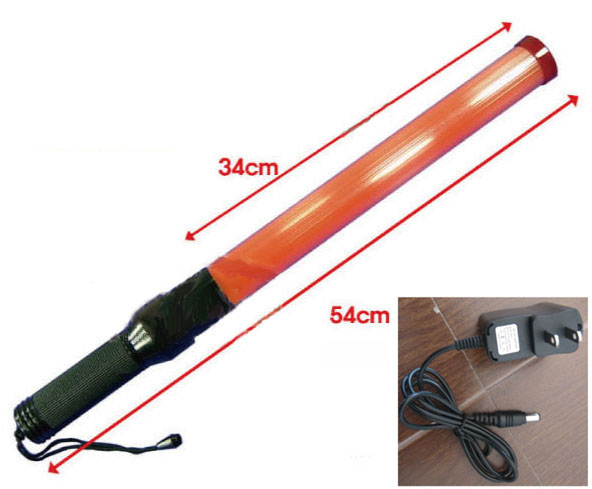 21 Inches 54cm Red Rechargeable Led Traffic Wand Rechargeable Led Traffic Batons