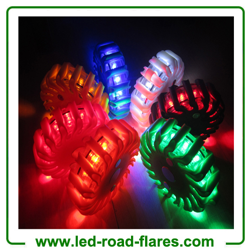 Amber Orange Red Yellow Blue White Black Rechargeable Led Flares Kits