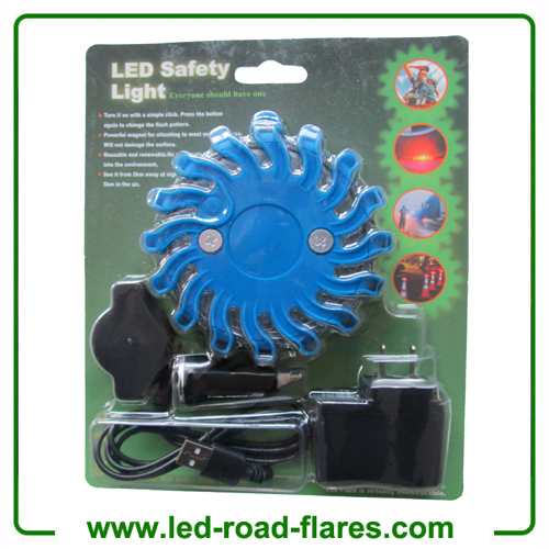 Rechargeable Led Safety Flares Kits Red Blister Pack