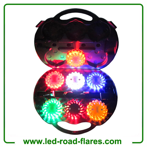 6-Pack Oval Case Rechargeable Led Road Flares Kits