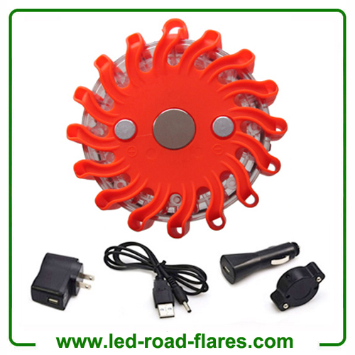 Red Rechargeable Led Road Flares Kits