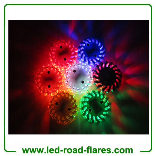 Amber Orange Red Yellow Blue White Black Rechargeable Led Road Flares Kits