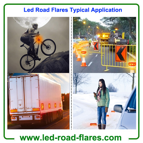 6 packs led road flares rechargeable