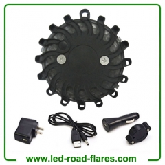 Rechargeable Led Road Flares Black