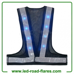 Led Navy Blue Reflective Safety Vest Navy Blue Led Safety Vests