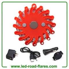 Red Best Led Road Flares Kits Rechargeable