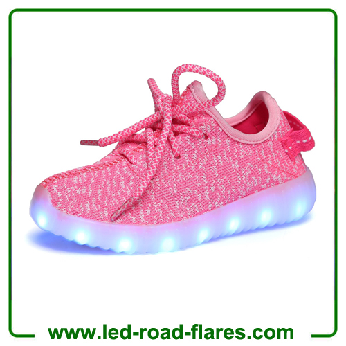 Pink Rechargeable Led Light UP Shoes for Kids Children