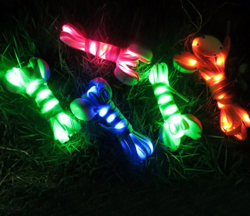 LED shoelace Luminous lacets led shoe laces led shoelaces Flat Glow shoelaces for shoe Children Adults