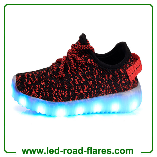 Red Rechargeable Led Light UP Shoes for Kids Children