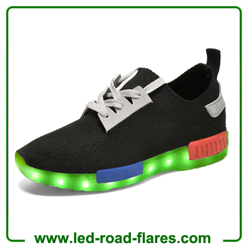 China Led Sneakers Manufacturer White Blue Biege Red Pink Black Unisex Adult USB Charging Led Blink Shoes Led Dance Shoes