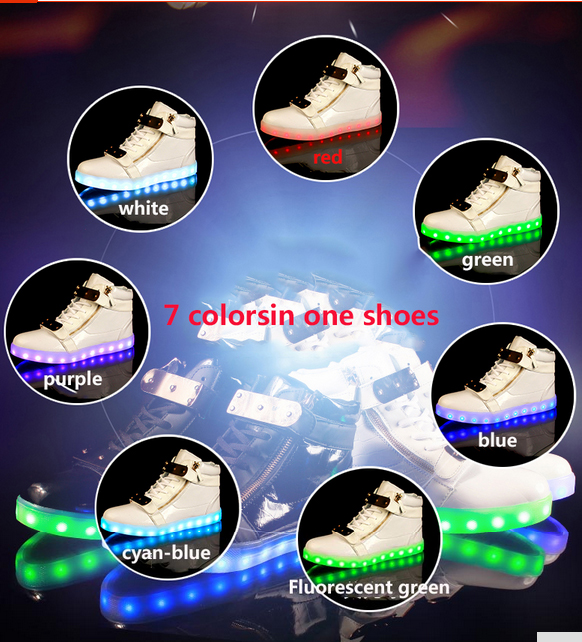 Running Sports LED Shoes Men&Women LED Sneakers Unisex Led Shoes USB Charging Simulation Led Shoes