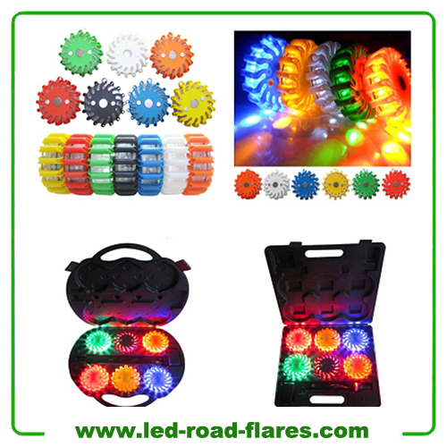 Green Red Yellow Blue Amber Orange White Black Emergency Rechargeable LED Hazard Lights