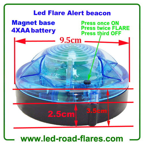 Red Blue Clear Green Yellow Led Flares Alert Beacon Lights