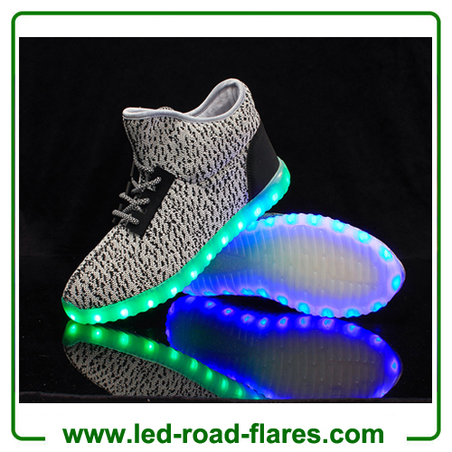 China Led Shoes Manufacturer Gray Pink Black Unisex Adult Coconut Polka Dot High Top USB Charging Led Blinking Shoes Led Dancing Shoes Sneakers