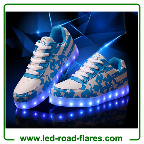 American USA Flag Male Female Luminous Led Sneakers Girls Boys USB Charging Led Dance Shoes Stars Led Light Up Shoes