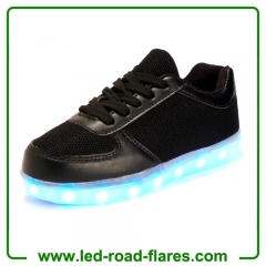 Fashion Women Men Unisex LED Luminous Shoes Low Top Casual USB Charging Led Light Up Shoes For Adults PU Leather Breathable Glowing Shoes