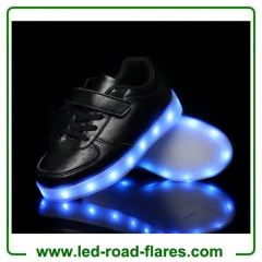 Black White Children Kids Led Light Up Shoes For Kids Led Light Up Sneakers