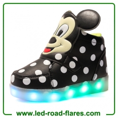 High Top Mickey Mouse Led Light Up Kids Shoes China Children Led Shoes Suppliers Manufacturer Factory