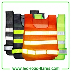High Visibility Cheap Mesh Safety Vest Black Red Green Gray