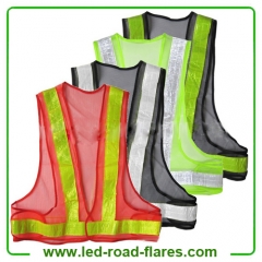 High Visibility Cheap Mesh Safety Vest Black Red Green Gray