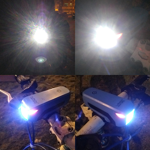 LED Speaker Bicycle Bike Lights Headlights Micro USB Rechargeable Bike Lights With High DB Horn