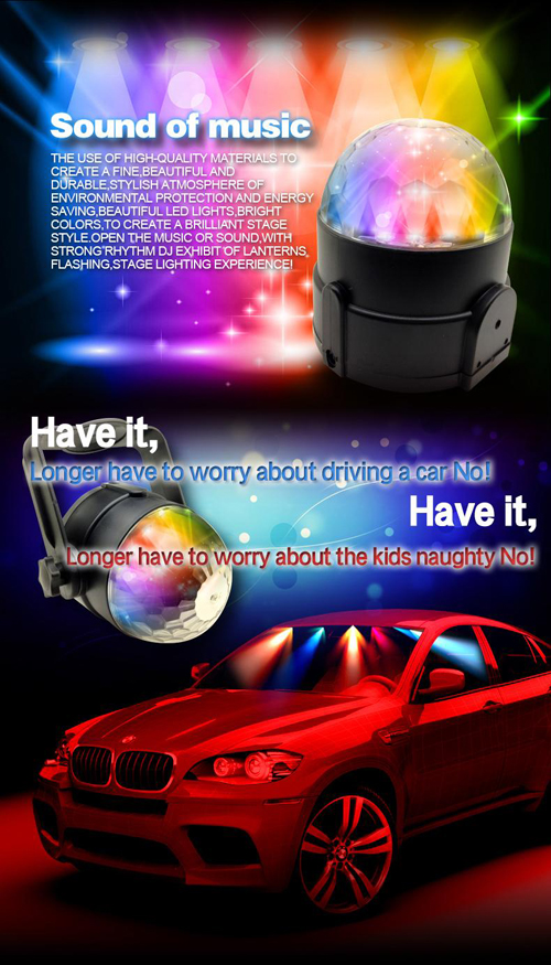 12V Mini Car DJ Disco Lights Auto Car DJ Atomosphere Lamps