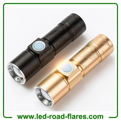 USB Rechargeable Zoomable Bicycle Bike Flashlights Headlights Torch Lights With Holder